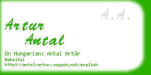artur antal business card